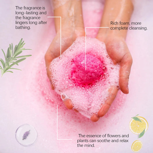 30gx6pcs Bubble Bath Bombs Aroma Exfoliating Relief Relaxing Aromatherapy Body Wash Cleansing Floral Scent Bombs Shower