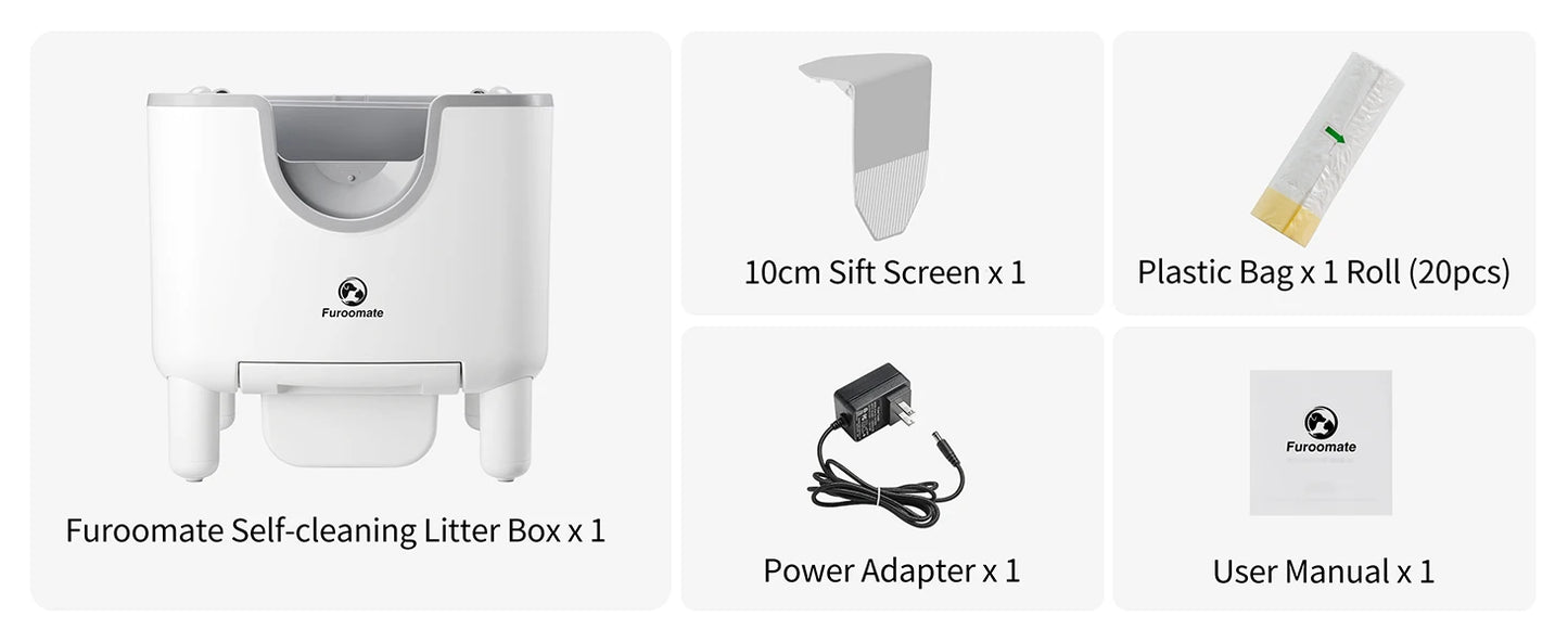 Self-Cleaning Litter Box - Open-Top Automatic Cat Litter Box with Odor Control, Safety Features, and Easy Maintenance