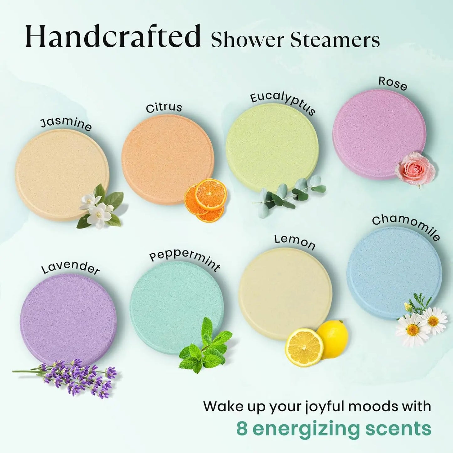Shower Steamers Aromatherapy - Natural Essential Oils Bath Bombs for Relaxation Home Spa, Gifts for Women Mom