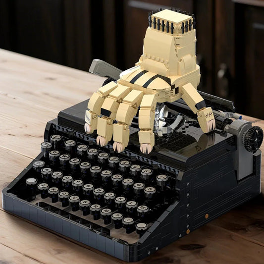 2330PCS Movie Wednesday Typewriter Model Building Set Creative Modular Building Block Brick DIY Toy Assembly Model Kit Xmas Gift