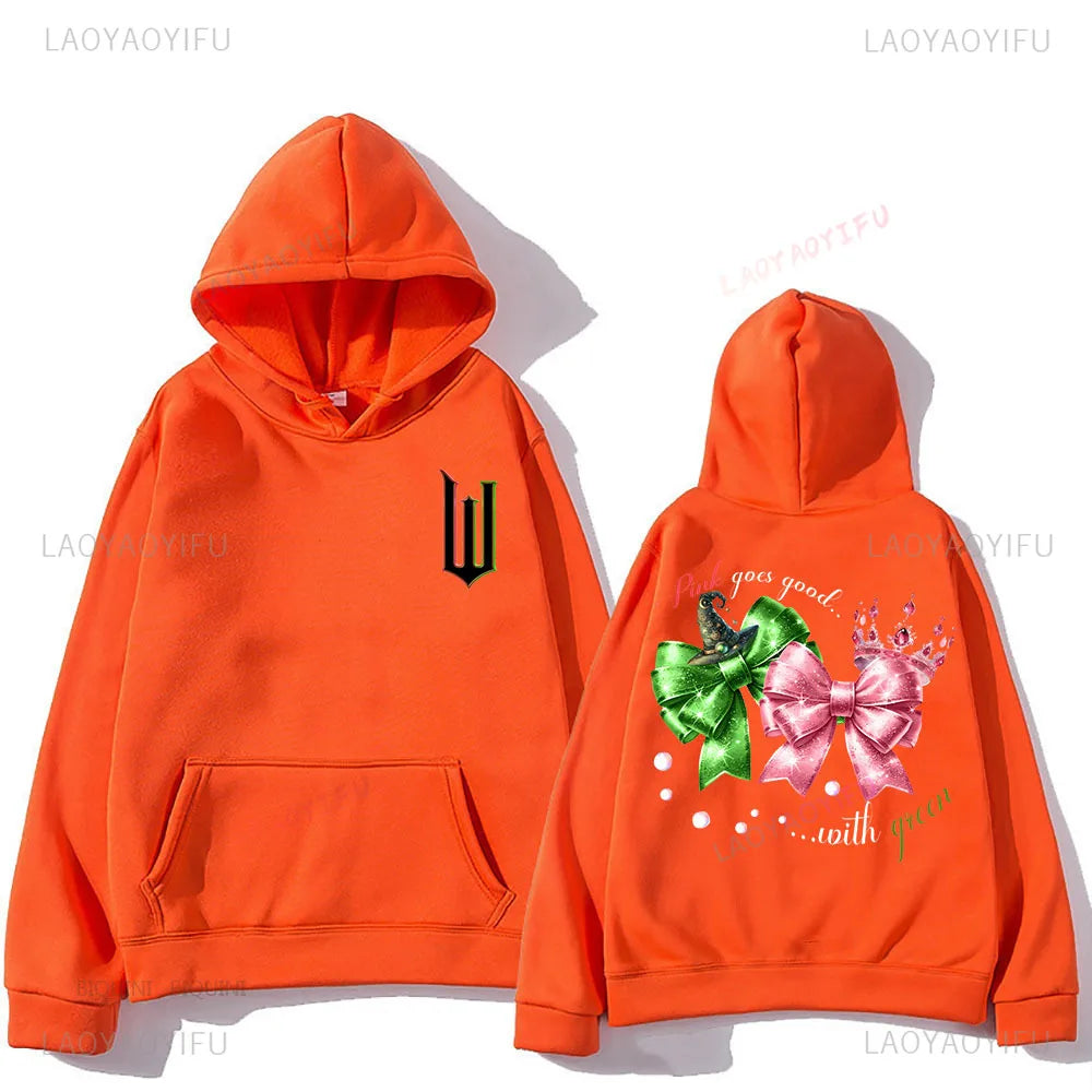 Wicked Sutra Hooded Graphic Printing Cartoon Women Tops Sweatshirt with Hooded Casual Retro Clothes Women/men Pullovers