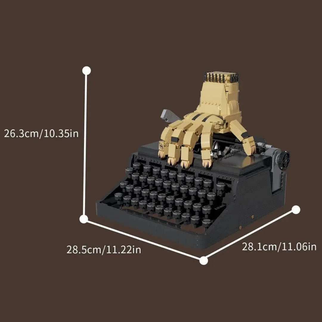 2330PCS Movie Wednesday Typewriter Model Building Set Creative Modular Building Block Brick DIY Toy Assembly Model Kit Xmas Gift