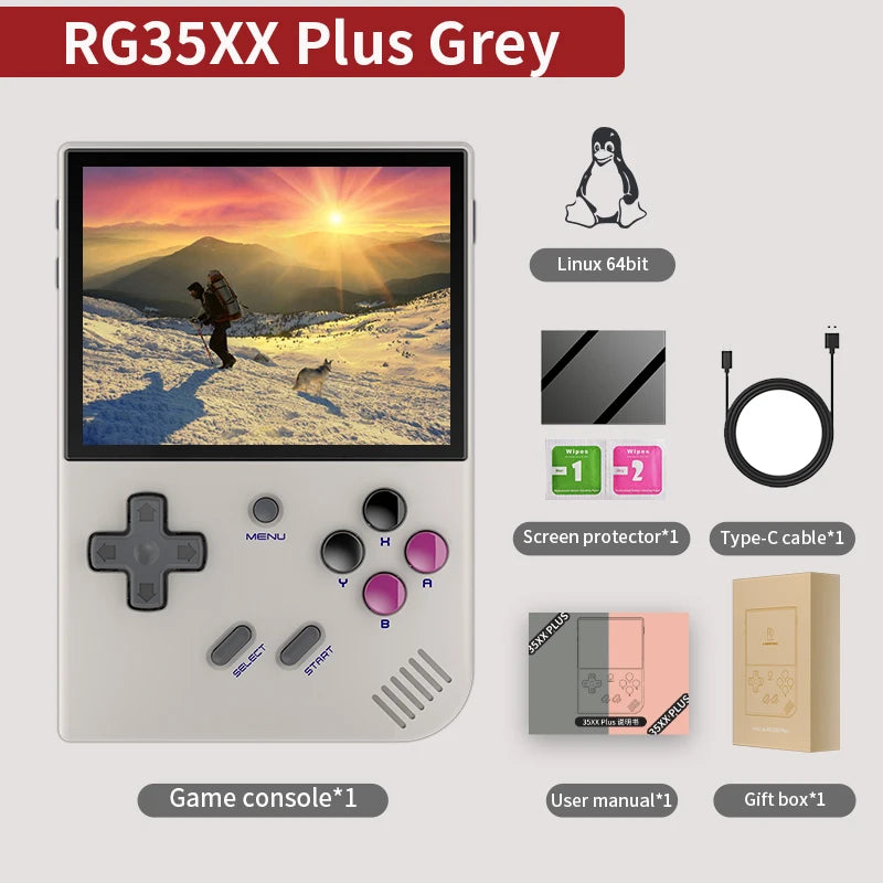 RG40XXV & RG35XX Plus Retro Handheld Game Console 640*480 IPS Screen Linux 64-bit 5000Games Support WIFI,Bluetooth,HDMI