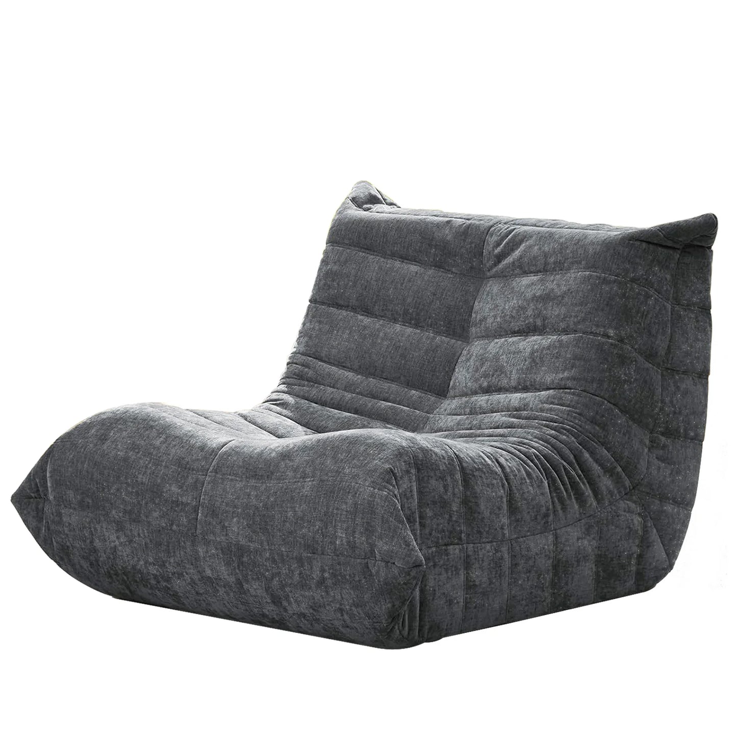 Adult-sized, super-large bean bag chair with memory foam filling, faux fur-like casual chair, ergonomic design, new model cater