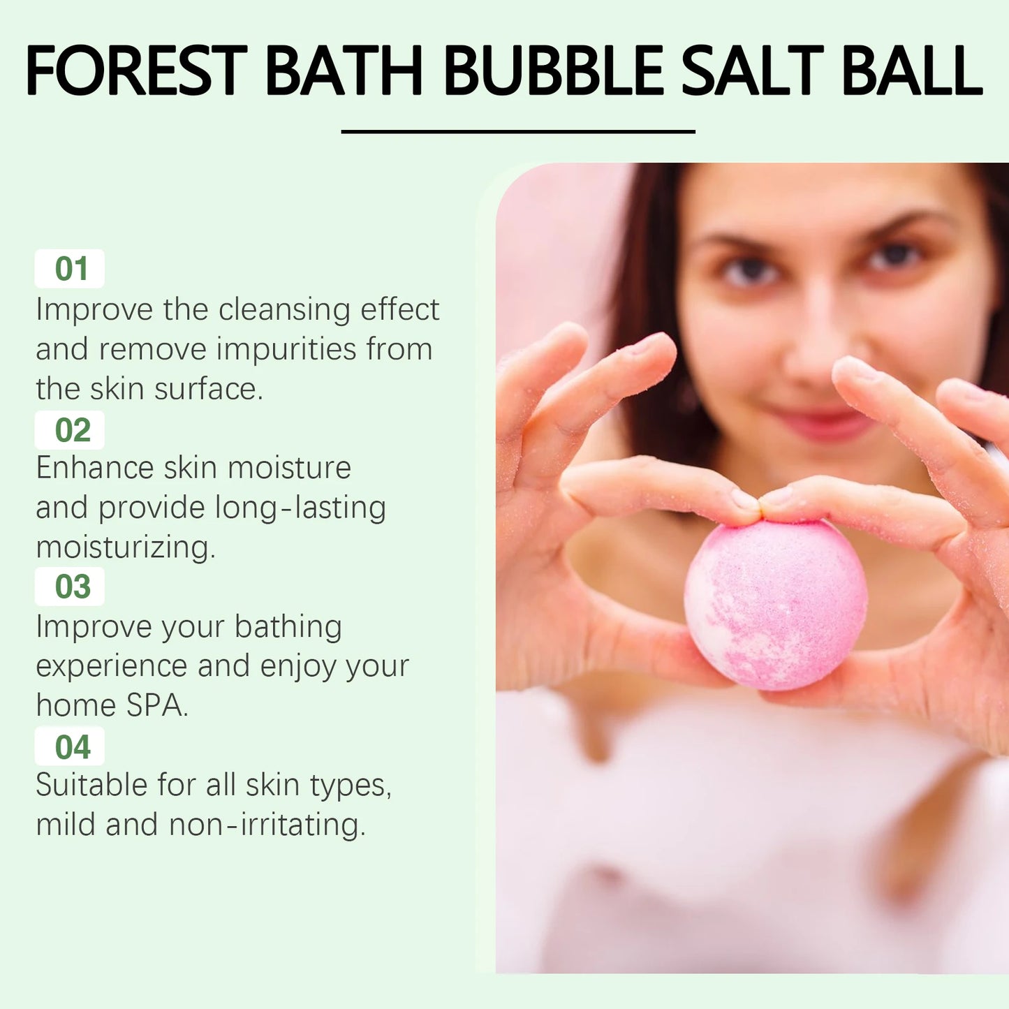 6pcs Aromatherapy Bath Bomb Ball Floral Scent Skin Smooth Relaxing Spa Bath Moisturize Stress Relief Bubble Shower Balls