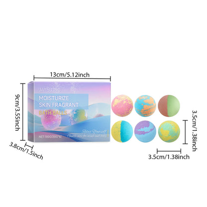 30gx6pcs Bubble Bath Bombs Aroma Exfoliating Relief Relaxing Aromatherapy Body Wash Cleansing Floral Scent Bombs Shower