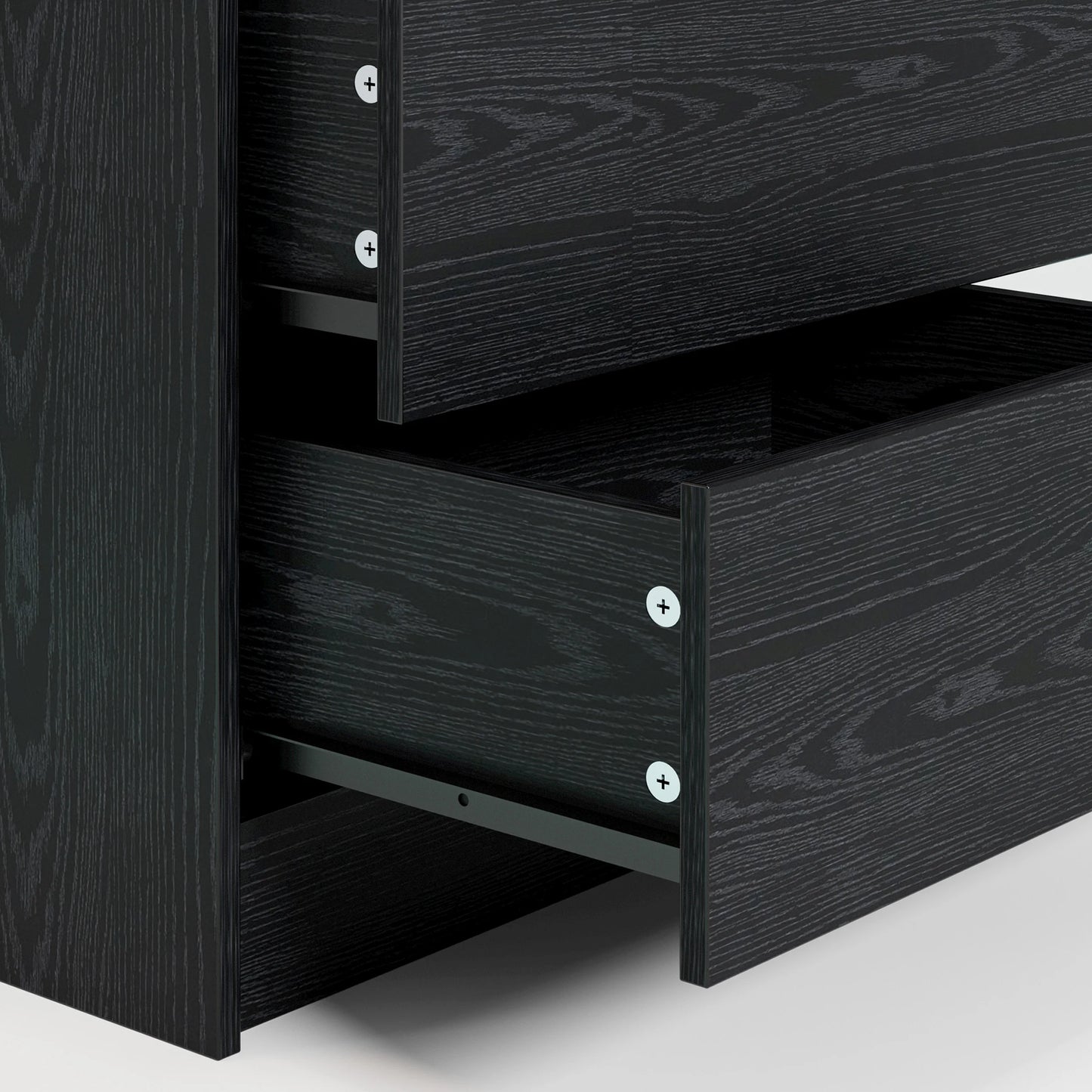 Night Stand with Charging Station, Modern Nightstand with LED Light and Drawers, Bedside Tables/End Table for Bedroom