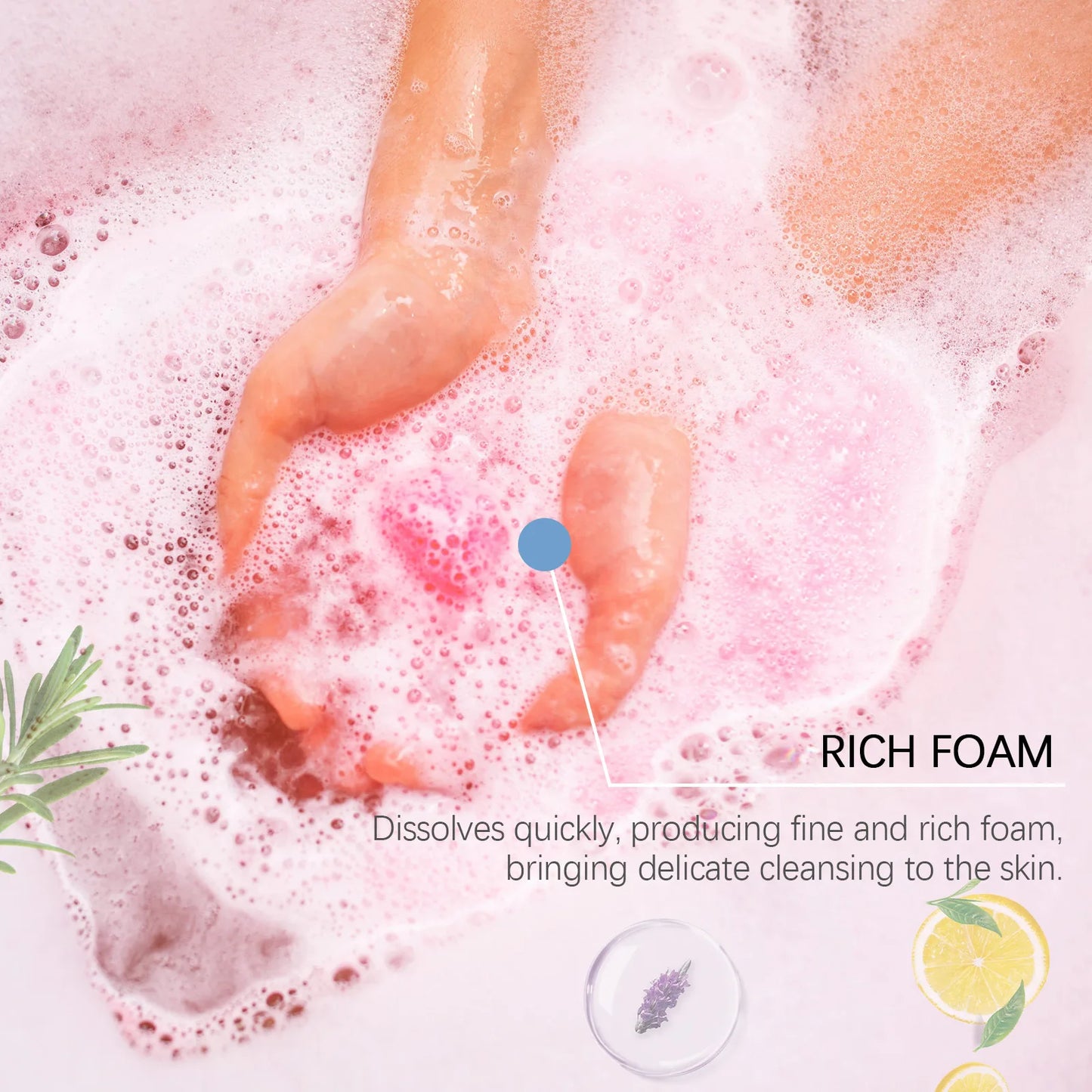 30gx6pcs Bubble Bath Bombs Aroma Exfoliating Relief Relaxing Aromatherapy Body Wash Cleansing Floral Scent Bombs Shower