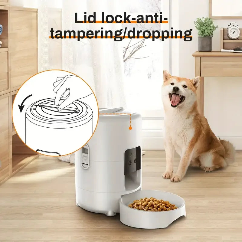 2L Pet Feder Timing Smart Automatic Dog Pet  Feeder  for Cats Dog key Wifi App Intelligent Suitable for Daily Scheduled Feeding Of Pets, Ideal Daily Cat Stuff And Dog Supplies