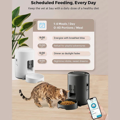 2L Pet Feder Timing Smart Automatic Dog Pet  Feeder  for Cats Dog key Wifi App Intelligent Suitable for Daily Scheduled Feeding Of Pets, Ideal Daily Cat Stuff And Dog Supplies