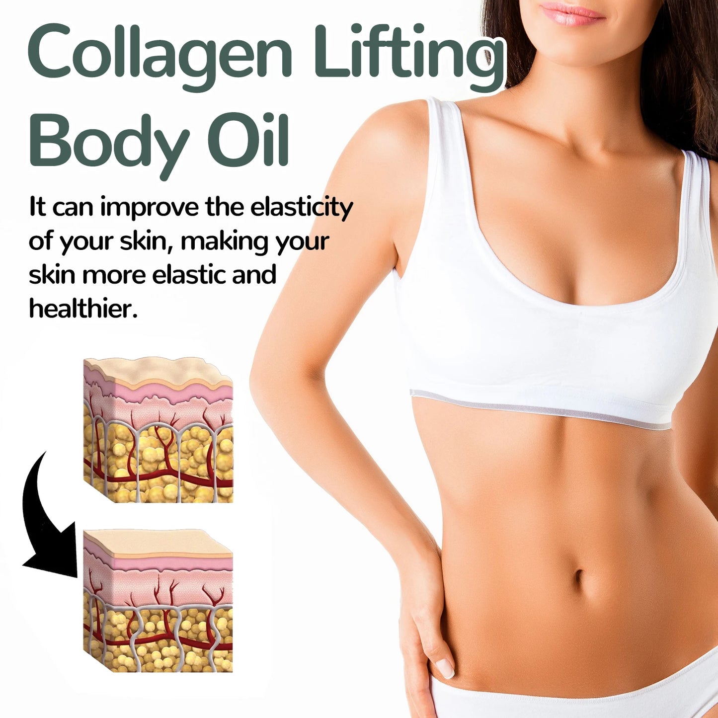 100ML Body Essence Oil Daily Moisturizing Enhance Skin Elasticity Non-greasy Reduce Dryness Tightening Body Care Oil