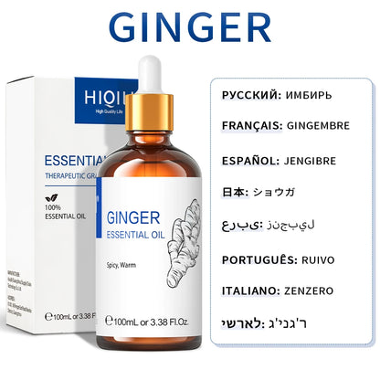 100ML Lavender Jasmine Rose Vanilla Mint  Eucalyptus Lemon Essential Oils for Diffuser, Humidifier, Massage, Skin, Hair