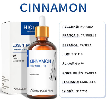 100ML Lavender Jasmine Rose Vanilla Mint  Eucalyptus Lemon Essential Oils for Diffuser, Humidifier, Massage, Skin, Hair