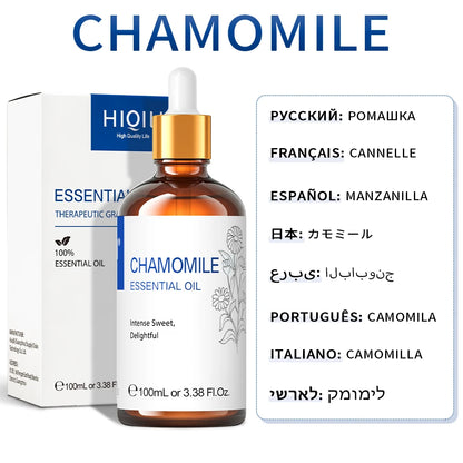 100ML Lavender Jasmine Rose Vanilla Mint  Eucalyptus Lemon Essential Oils for Diffuser, Humidifier, Massage, Skin, Hair