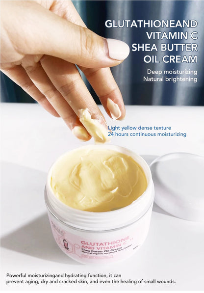 Whitening And Lightening Cream, Suitable For Face And Body , Shea Butter Oil Natural Intense Hydrating Repair Cracked Skin