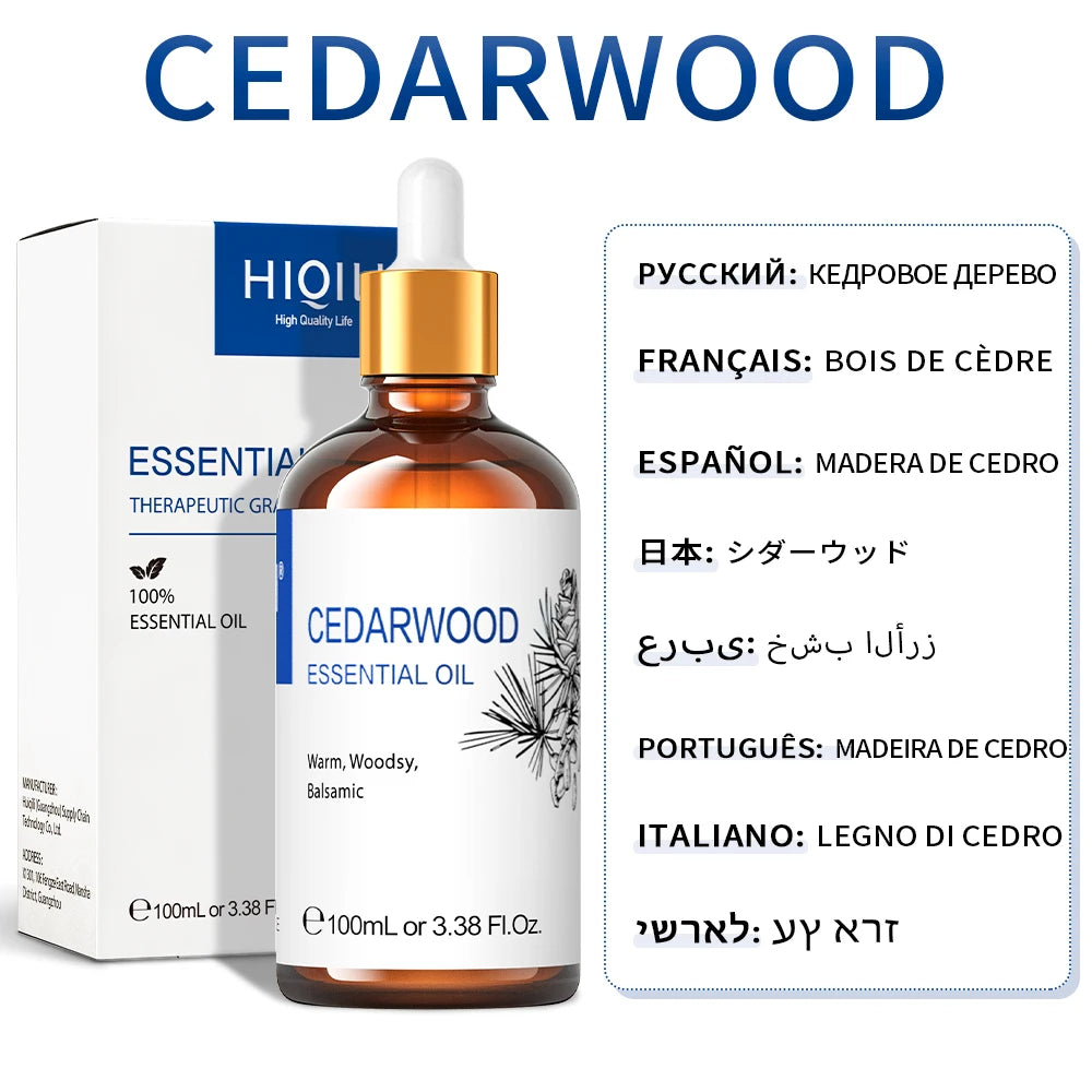 100ML Lavender Jasmine Rose Vanilla Mint  Eucalyptus Lemon Essential Oils for Diffuser, Humidifier, Massage, Skin, Hair