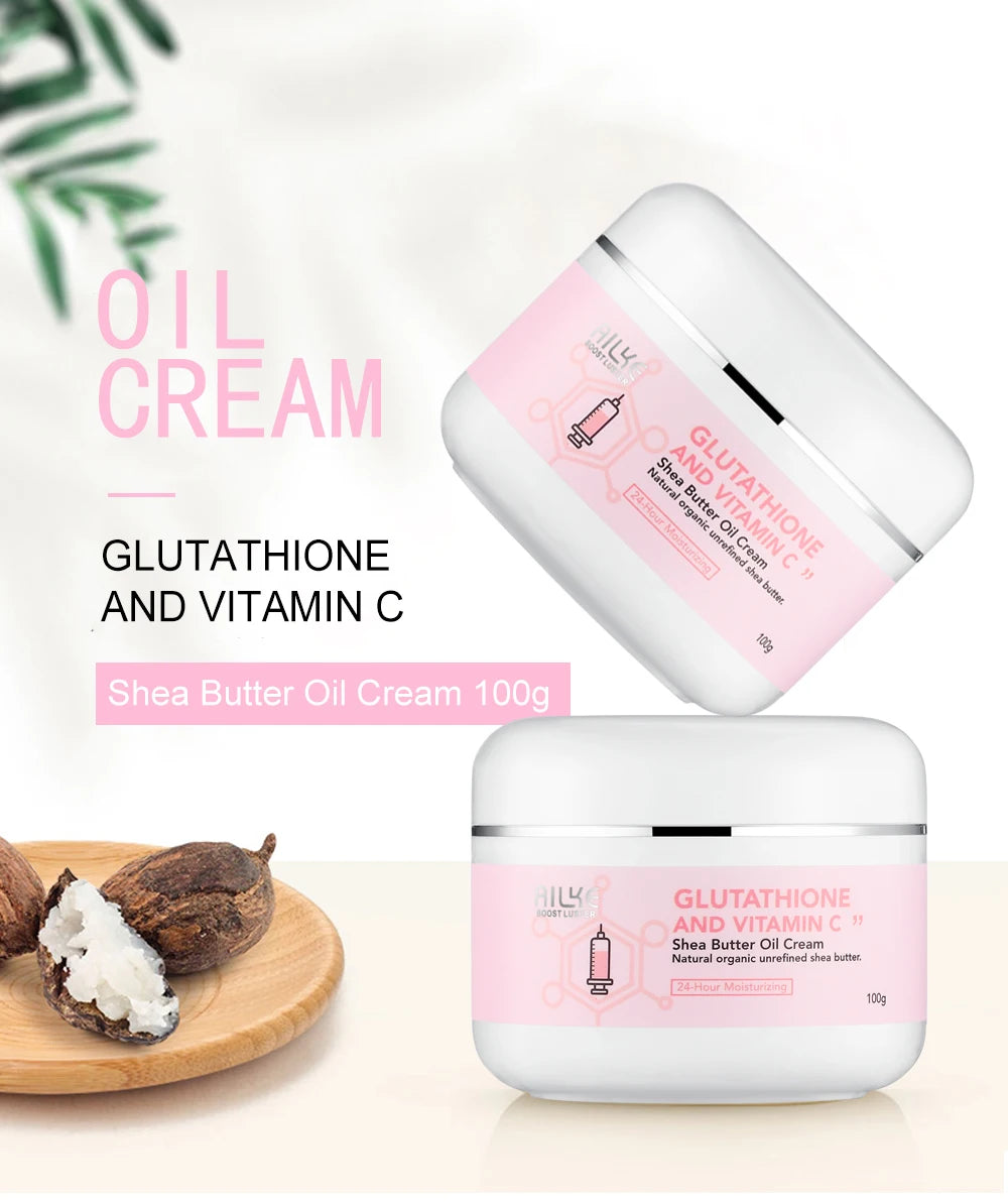 Whitening And Lightening Cream, Suitable For Face And Body , Shea Butter Oil Natural Intense Hydrating Repair Cracked Skin