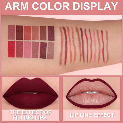 Waterproof Lip Liner Pencil 6 Colors Set: Lip Contour Waterproof Non-transfer Highly Pigmented Smooth Nude-pink Daily &  Party Makeup