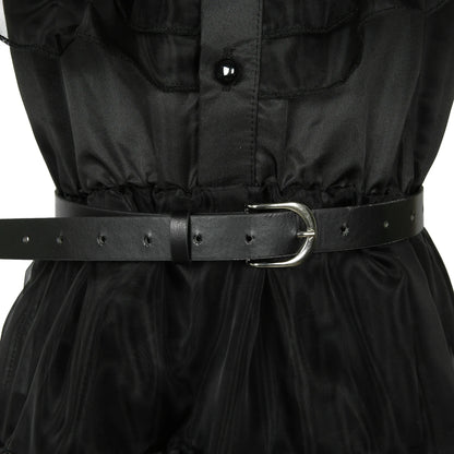  Wednesday Addams Cosplay Dress For Girl Kids Movie Black Dress Adult Women's Dress Halloween Carnival Party Role Play Set