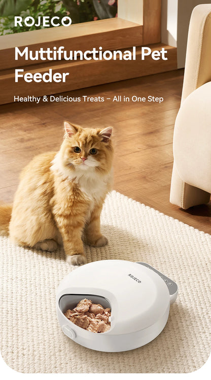 Automatic Pet Feeder 4 Meals For Wet Dry Food Feeding Wireless Smart Kibble Dispenser Cat Dog Multifunctional Cat Feeder