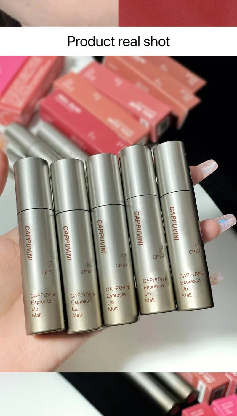Single Velvet Matte Mist Lip Gloss - 12H Waterproof Non-stick Cup Smudge Proof Not Fade Liquid Lipstick Long-lasting Pigment
