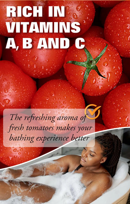 Tomato Fruit Scented Handmade Natural Bar Soap, For Face, Body, Whitening, Oil Control, Brightens, Shrink Pore, 200g