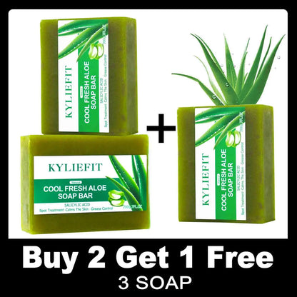 Aloe Vera Whitening Soap, Remove Acne, Spots, Skin Radiant, Improve Skin Luster, Vegan Bath Wash for All Skin Types, 200g