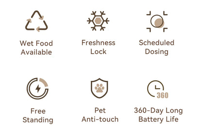 Automatic Pet Feeder 4 Meals For Wet Dry Food Feeding Wireless Smart Kibble Dispenser Cat Dog Multifunctional Cat Feeder