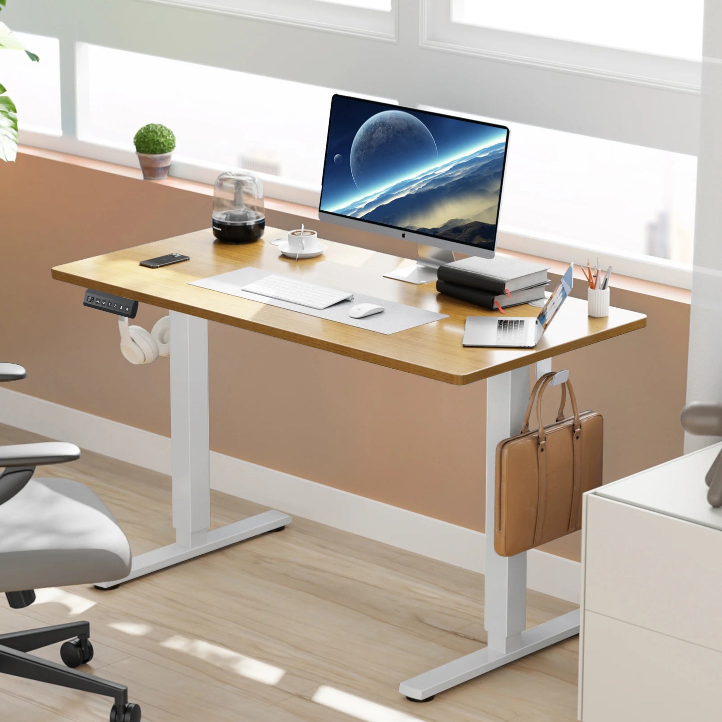 Electric Standing Desk Height Adjustable 40x24 Inch Stand Up Sit Stand Computer Desk Workstation Ergonomic Work Table