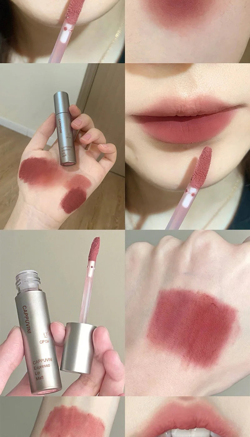 Single Velvet Matte Mist Lip Gloss - 12H Waterproof Non-stick Cup Smudge Proof Not Fade Liquid Lipstick Long-lasting Pigment