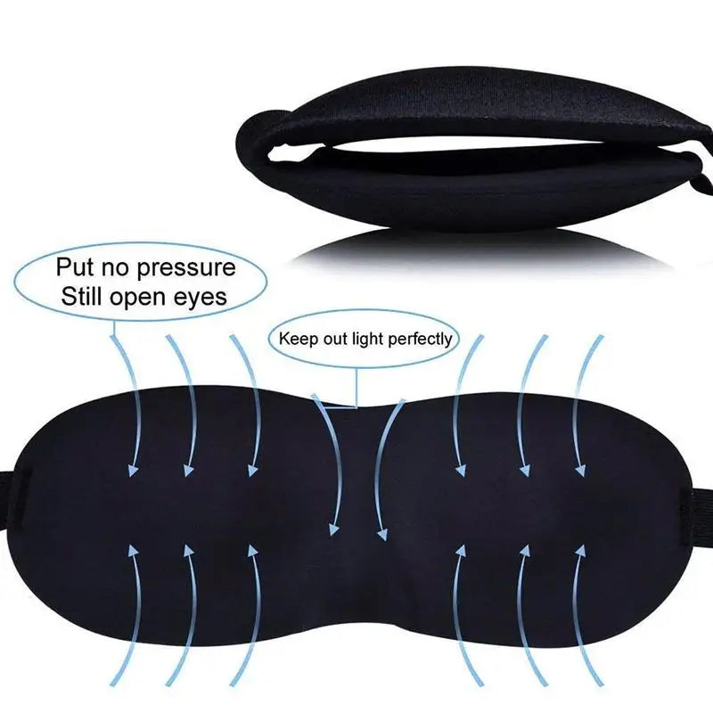 Sleep Mask Blockout Eye Mask for Side Sleeper Women Men Portable Blindfold Travel Sleeping Aid Eye Cover Slaapmasker