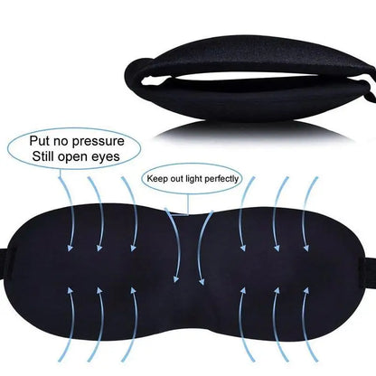 Sleep Mask Blockout Eye Mask for Side Sleeper Women Men Portable Blindfold Travel Sleeping Aid Eye Cover Slaapmasker