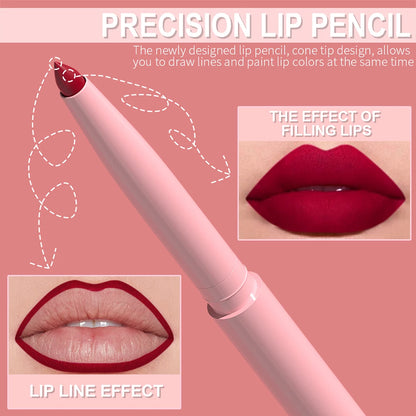Waterproof Lip Liner Pencil 6 Colors Set: Lip Contour Waterproof Non-transfer Highly Pigmented Smooth Nude-pink Daily &  Party Makeup