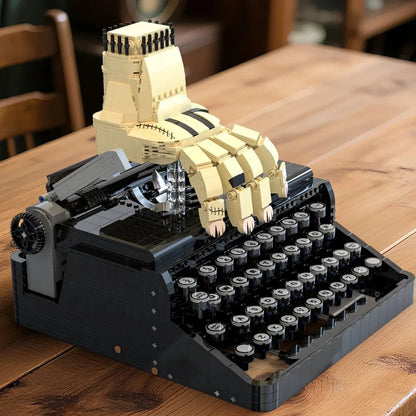 2330PCS Movie Wednesday Typewriter Model Building Set Creative Modular Building Block Brick DIY Toy Assembly Model Kit Xmas Gift