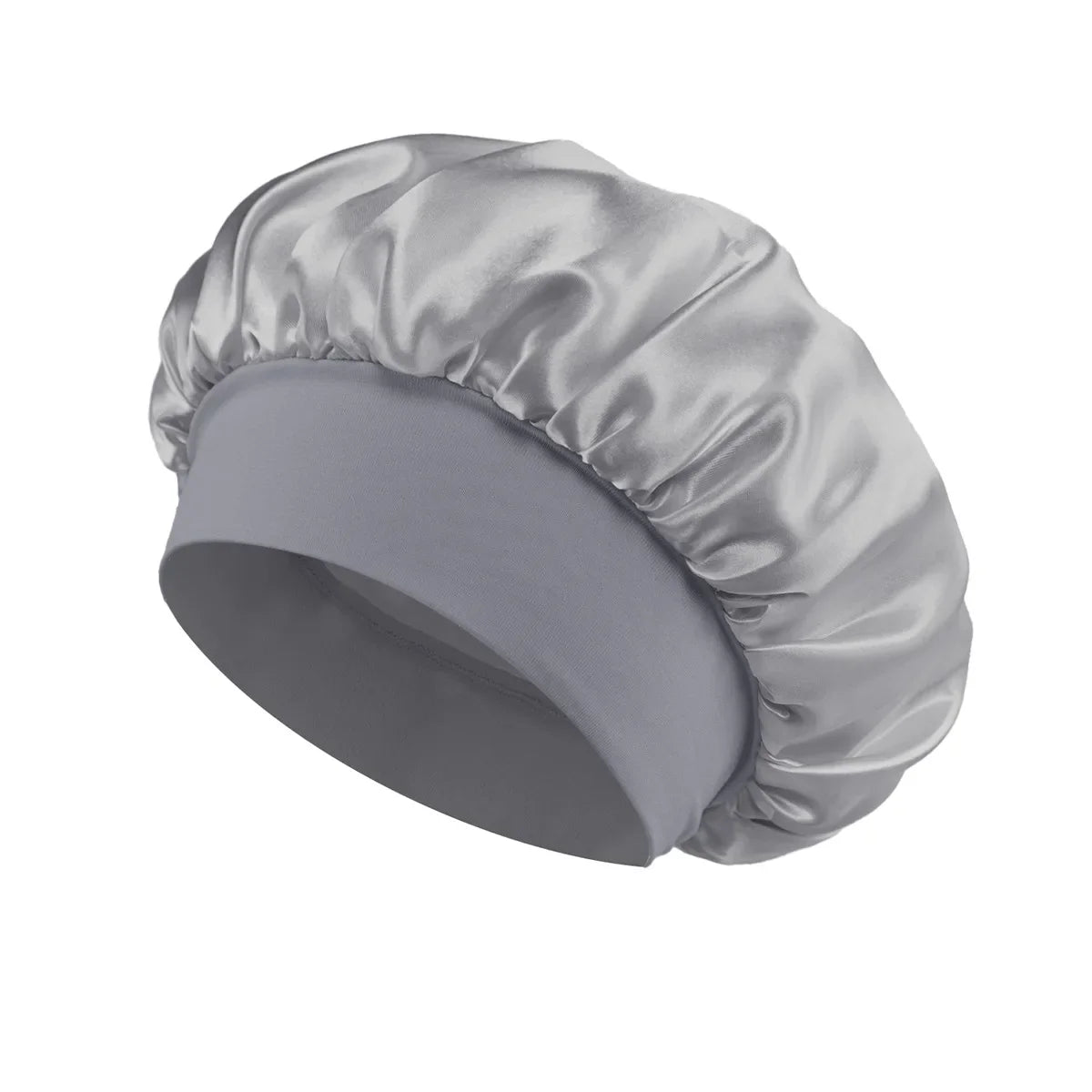 Satin Bonnet Hair Bonnet for Sleeping Hair Care Silk Bonnets Solid Wide-brimmed Sleeping Hat with Elastic Soft Band