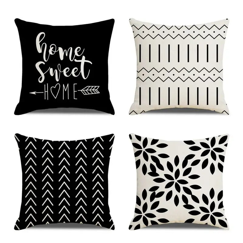 4PCS Throw Pillow Covers 18x18Inch Decorative Pillow Covers Soft Navy Blue Pillowcases for Couch Sofa Bed Home Boho Decor Accent