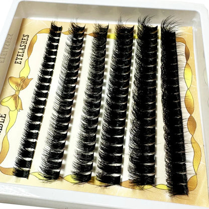 120PCS 5D Fluffy Cluster Lashes 30D-100D Natural Thick Eyelash Clusters Individual Lashes DIY Eyelashes Extension Makeup