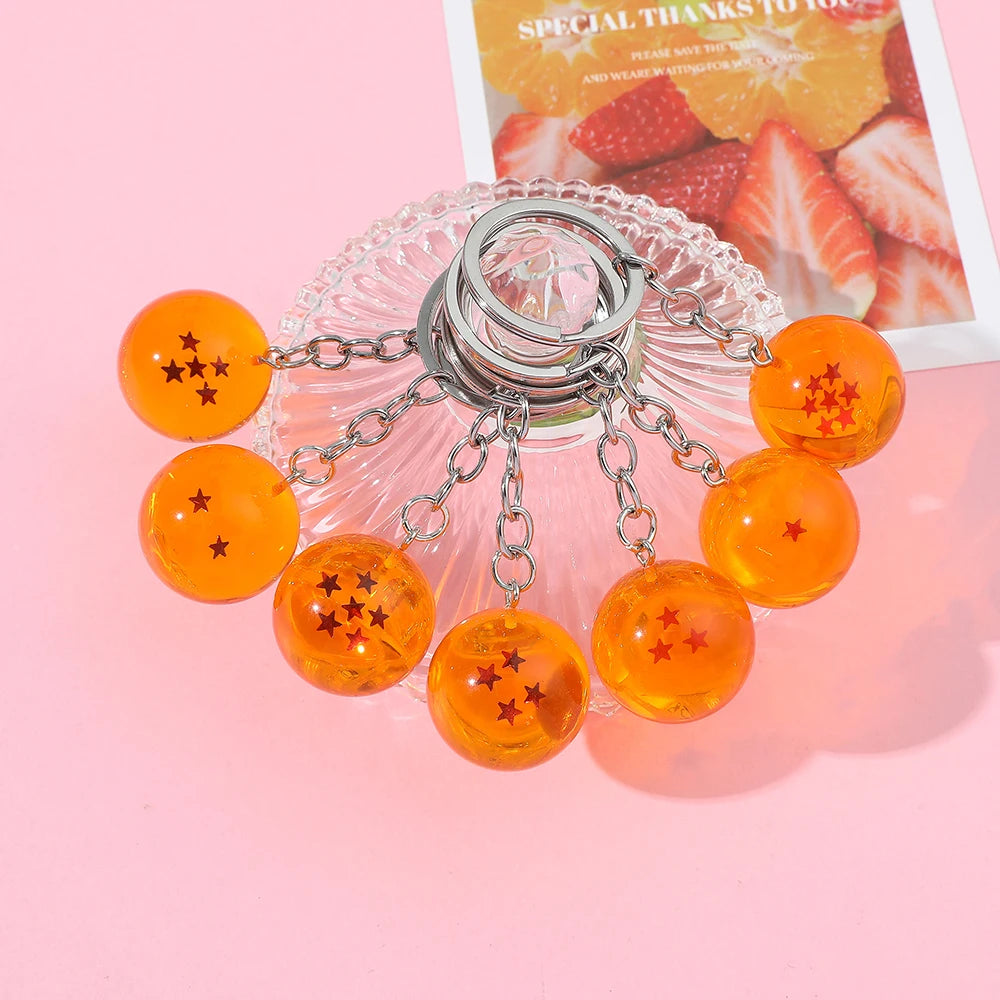 Japanese Anime Dragon Ball Keychain Figurine Toy Key Ring Pendant Car Keychain Gift Accessory