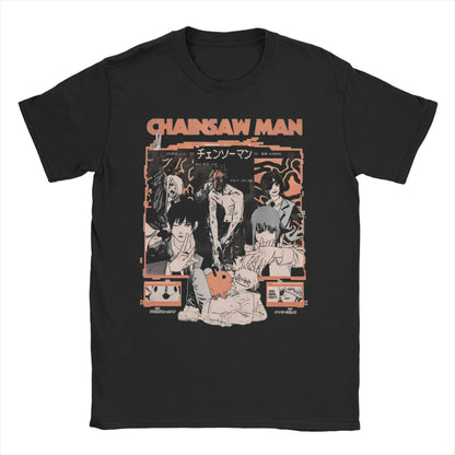 Chainsaw Man Reze T-Shirts Men Women Anime Manga Funny 100% Cotton Tee Shirt O Neck Short Sleeve T Shirts Party Clothes