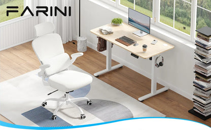 Ergonomic Office Chair, Desk Chair with Headrest and Lumbar Support, High Back Swivel Home Office Chair
