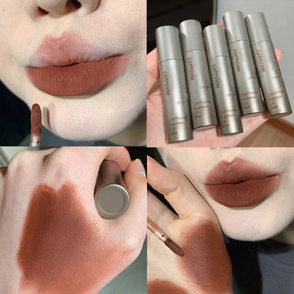 Single Velvet Matte Mist Lip Gloss - 12H Waterproof Non-stick Cup Smudge Proof Not Fade Liquid Lipstick Long-lasting Pigment