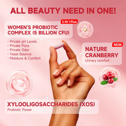 Quitmood Queen's Female-Focused Once-daily Women's complete V- Probiotics for Women - pH Balance, Odor Control, Yeast & Flora