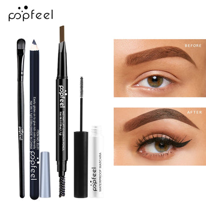 POPFEEL Eye Makeup Set, Eyeshadow Palette, Eyeliner, Mascara, Eyebrow Pencil, Makeup Tool Set Box, Gifts