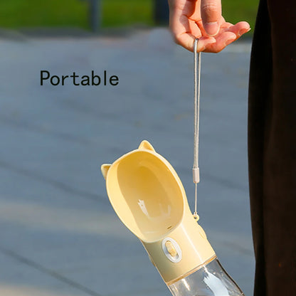 380ML Portable Dog Water Bottle For Small Medium Large Dogs Cats Outdoor Leakproof Puppy Drinking Bowl French Bulldog Supplies