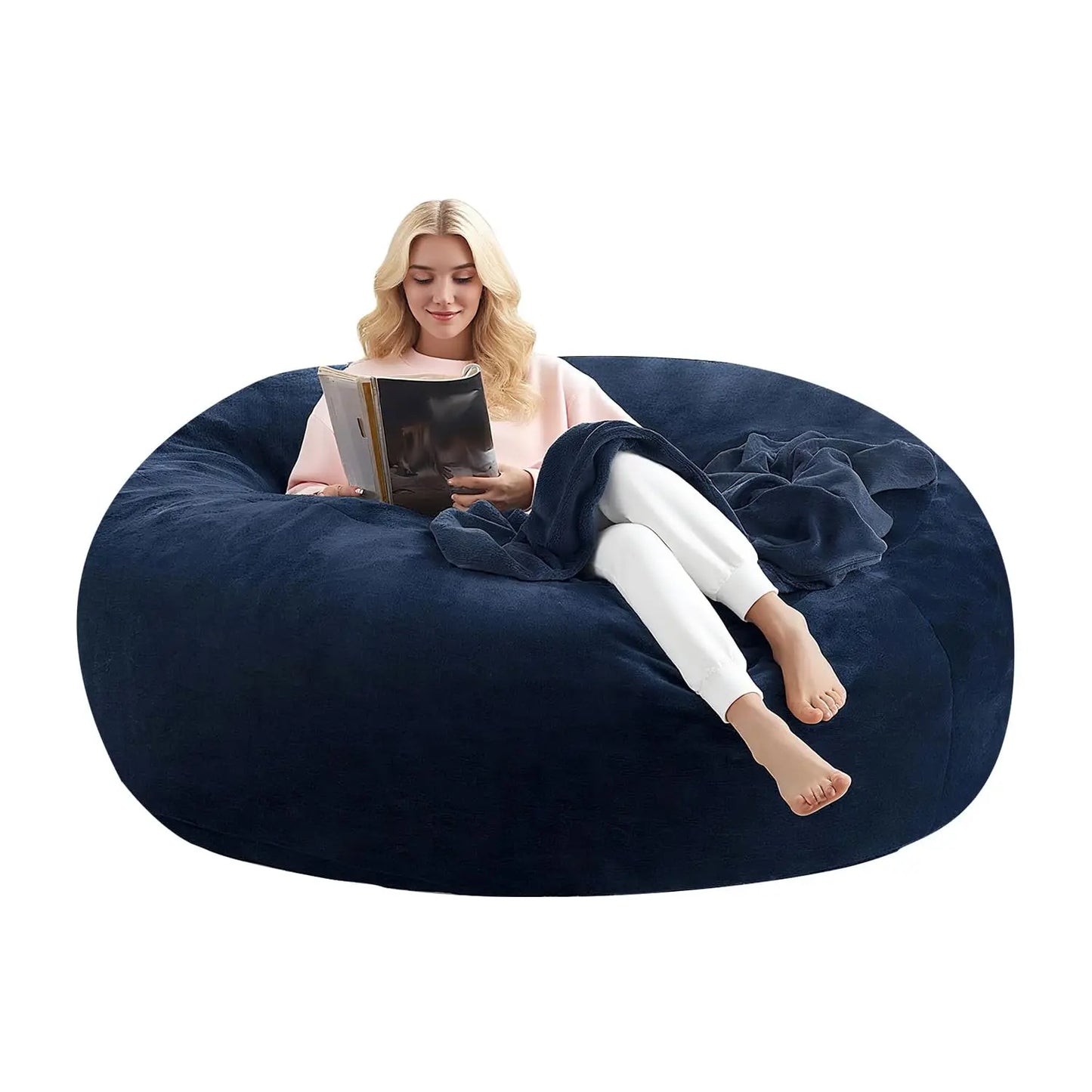 4FT Memory Foam Bean Bag Chair With Filler Included,Reading Sofa For Living Room,Bedroom,Dormitory,Black,Customized