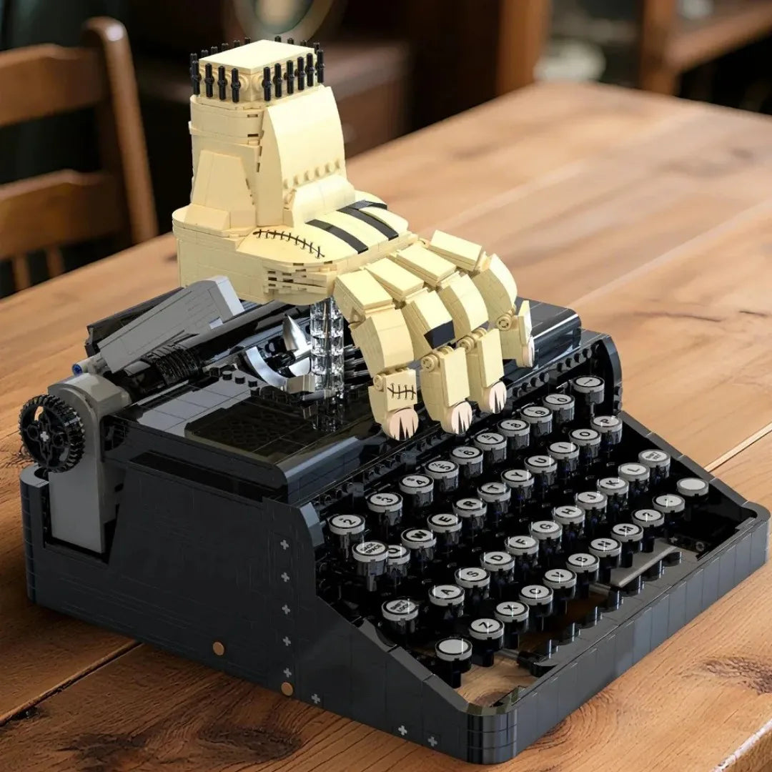 2330PCS Movie Wednesday Typewriter Model Building Set Creative Modular Building Block Brick DIY Toy Assembly Model Kit Xmas Gift