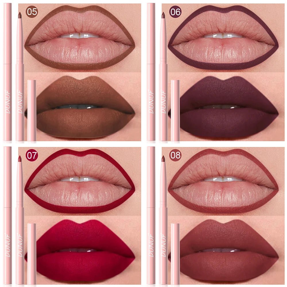 Waterproof Lip Liner Pencil 6 Colors Set: Lip Contour Waterproof Non-transfer Highly Pigmented Smooth Nude-pink Daily &  Party Makeup