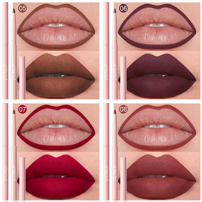 Waterproof Lip Liner Pencil 6 Colors Set: Lip Contour Waterproof Non-transfer Highly Pigmented Smooth Nude-pink Daily &  Party Makeup