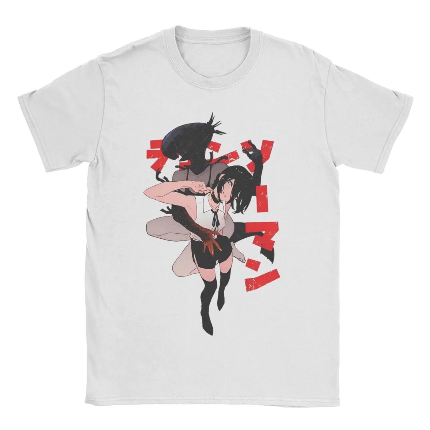 Chainsaw Man Reze T-Shirts Men Women Anime Manga Funny 100% Cotton Tee Shirt O Neck Short Sleeve T Shirts Party Clothes