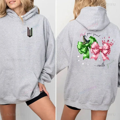 Wicked Sutra Hooded Graphic Printing Cartoon Women Tops Sweatshirt with Hooded Casual Retro Clothes Women/men Pullovers